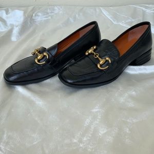 Saint G Jenny Black Leather Loafer size 7